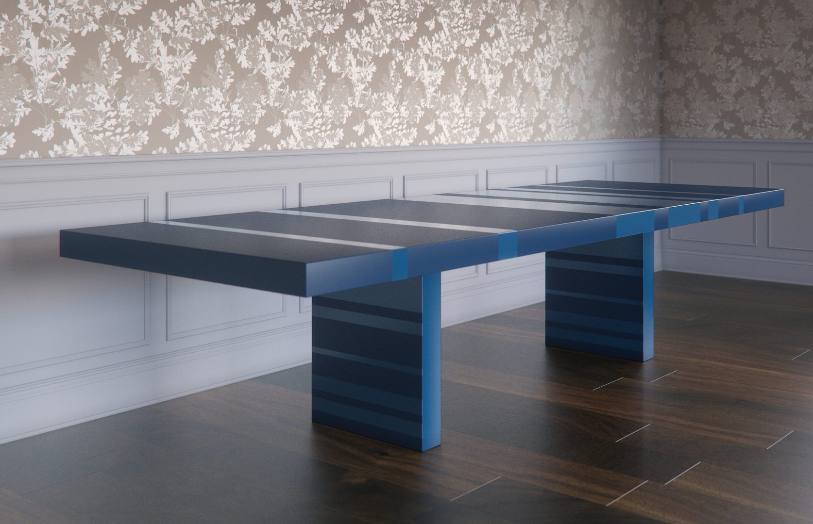 F Collection Blue Dining Table