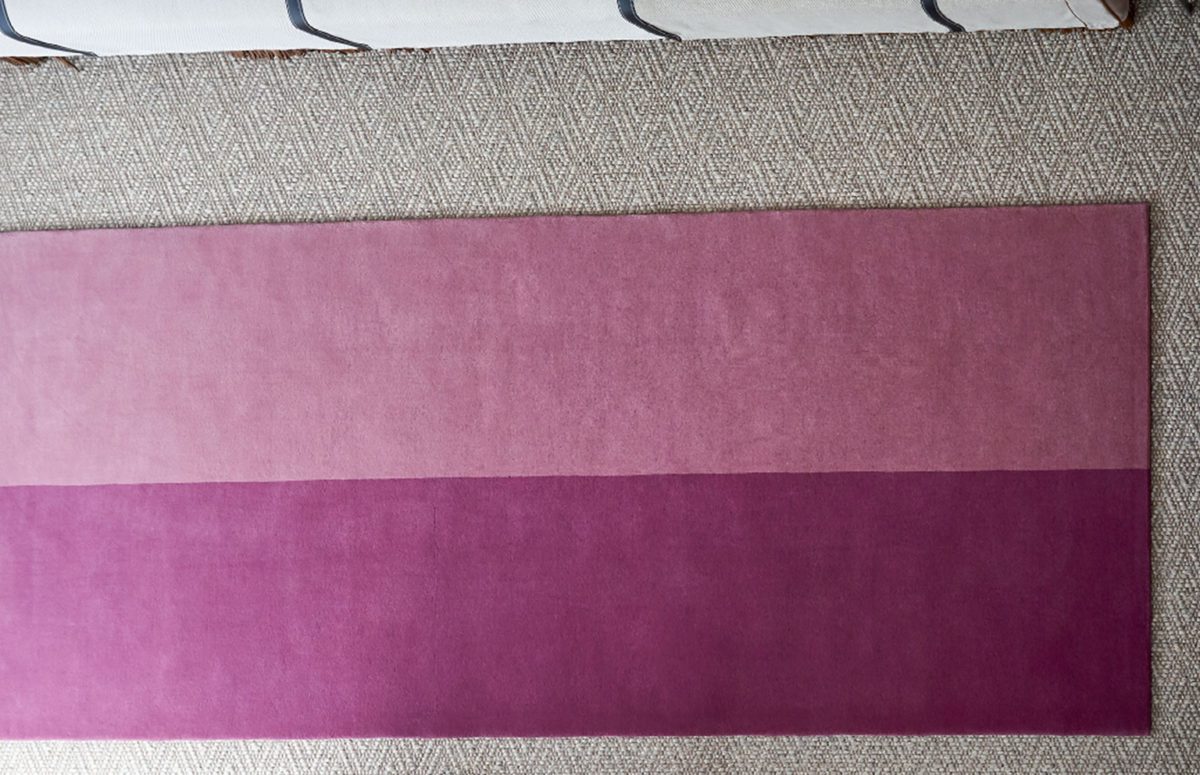 F Collection Purple Sharp Split Rug