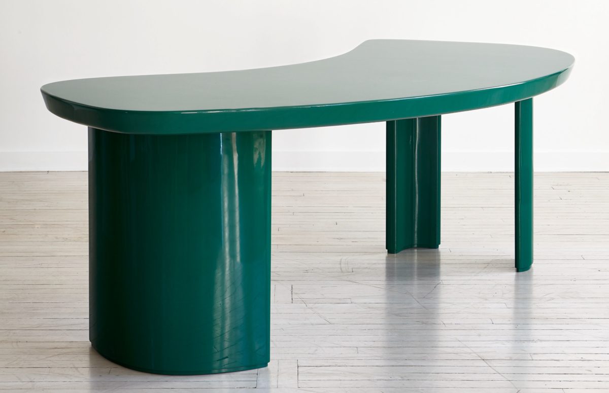 F Collection Turquoise Arc Desk