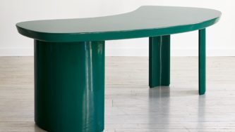 F Collection Turquoise Arc Desk