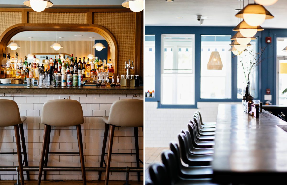 Kitchen Bar Counter Stuffed with Alcoholic Beverages