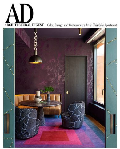 Architectural Digest Cover: "Color, Energy, and Contemporary Art in This Soho Apartment", Dec. 14, 2018