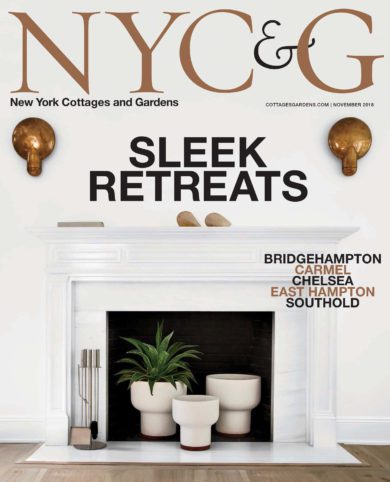 New York Cottages and Gardens Cover: "Sleek Retreats", Nov. 2018