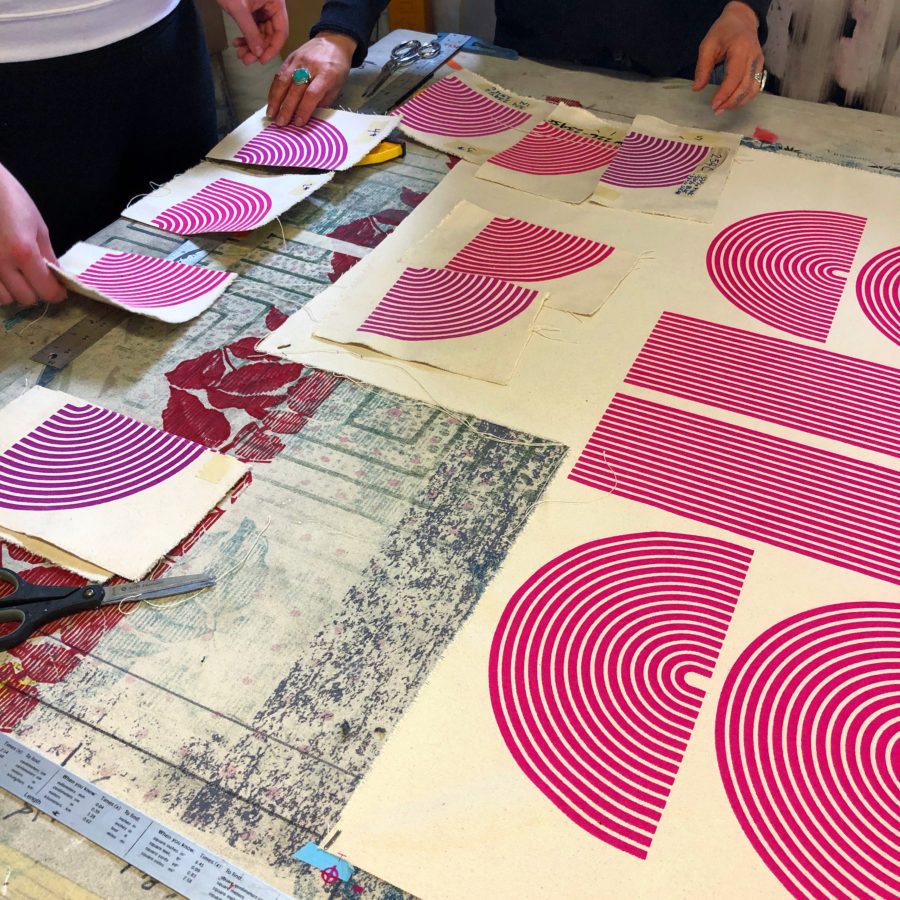 Elise Ferguson Working on Her Largest Textile Installation to Date