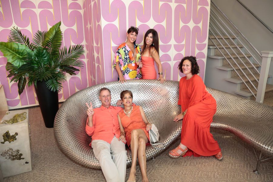 The Barn | Summer ’19 | Visitors sitting on an Oval Shaped Metallic Sofa