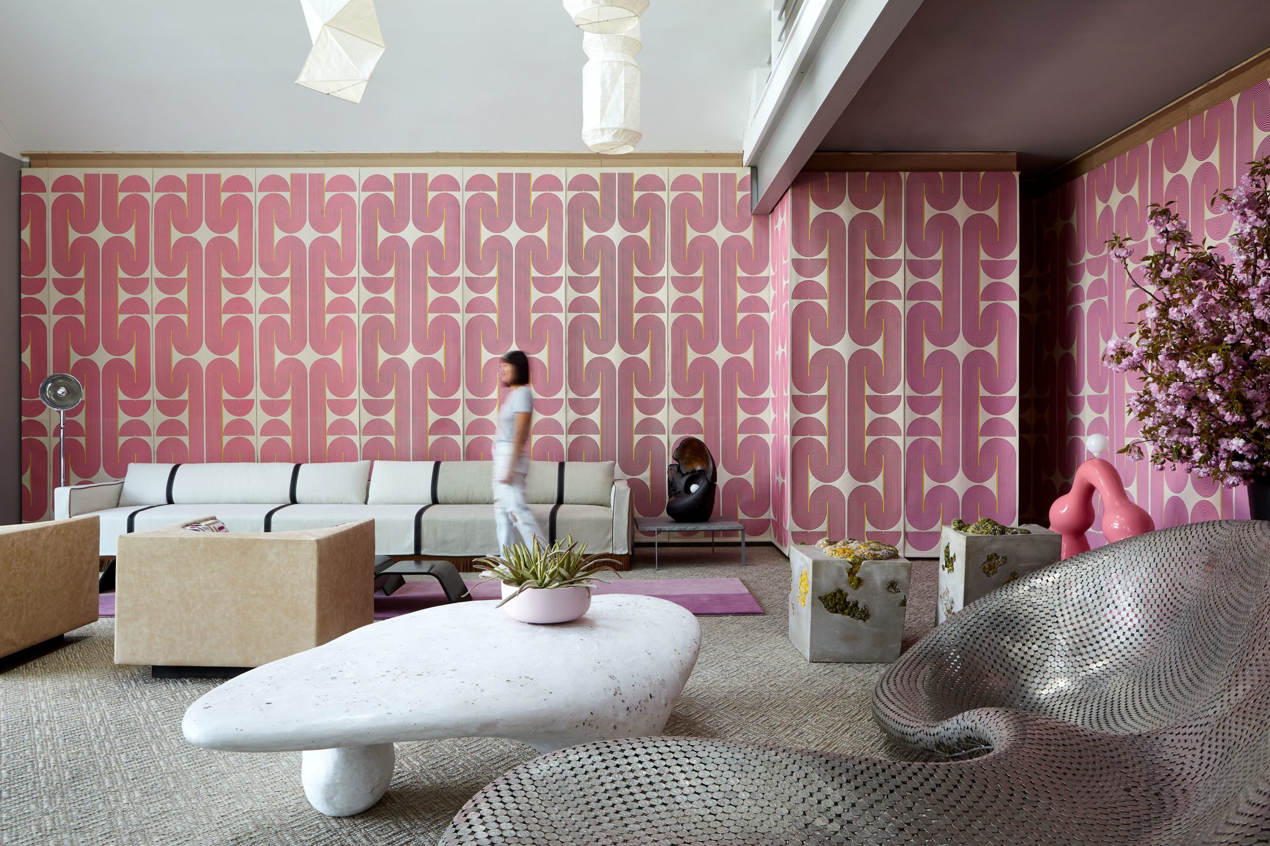Pink Wallpaper Room