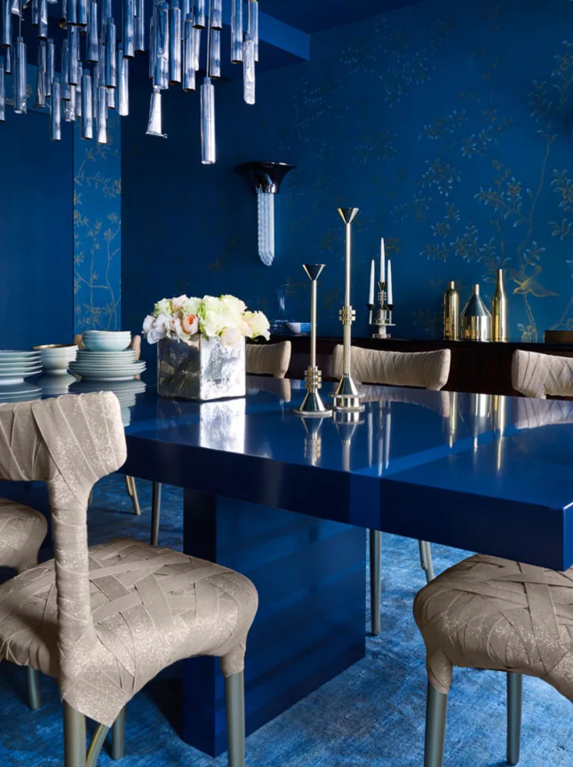 Blue Dining Table