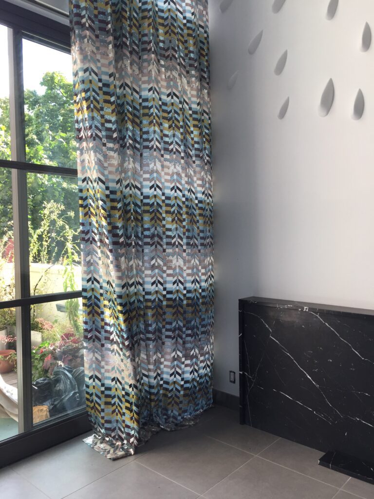Sequin Curtain Install