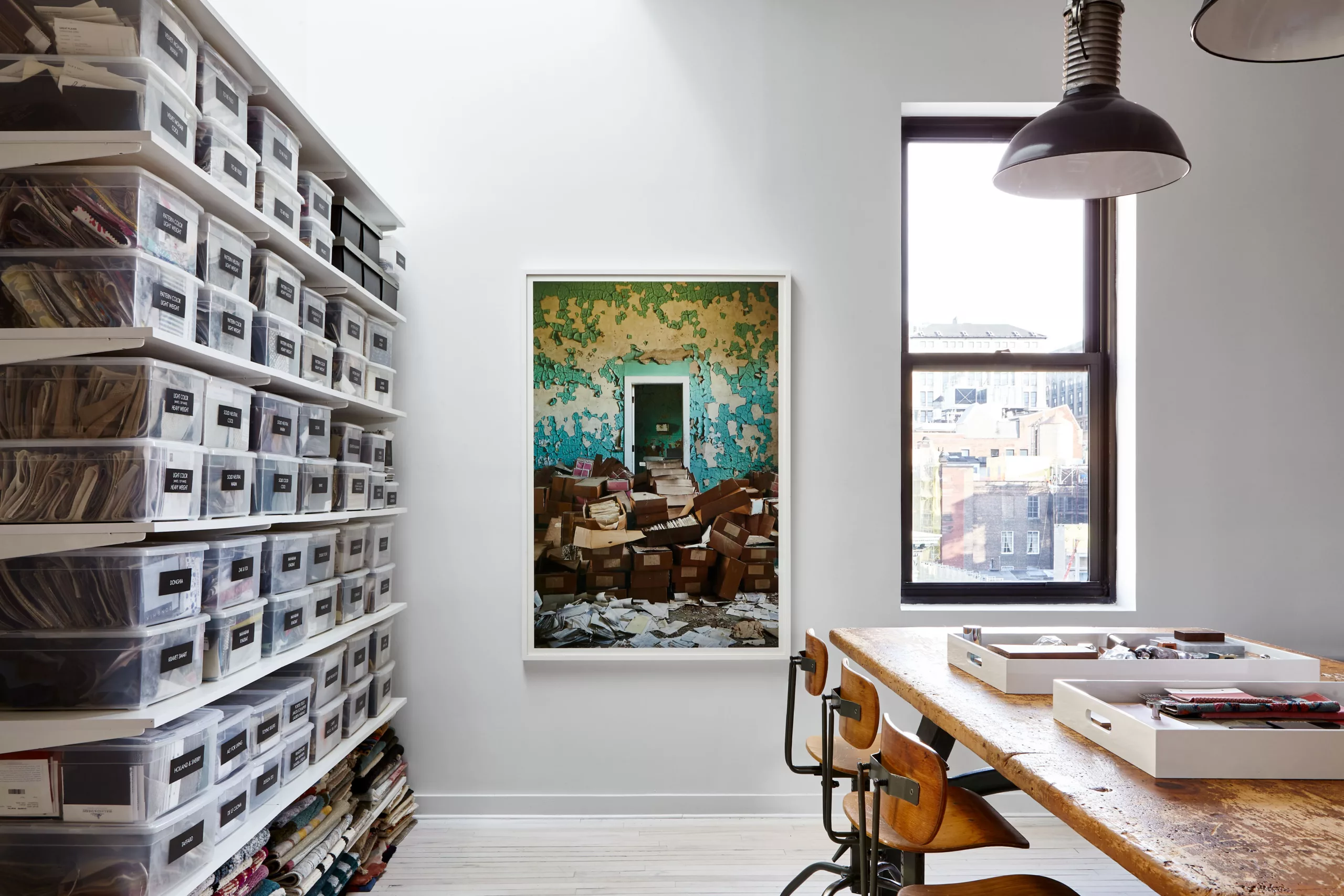 Frampton New York studio material library