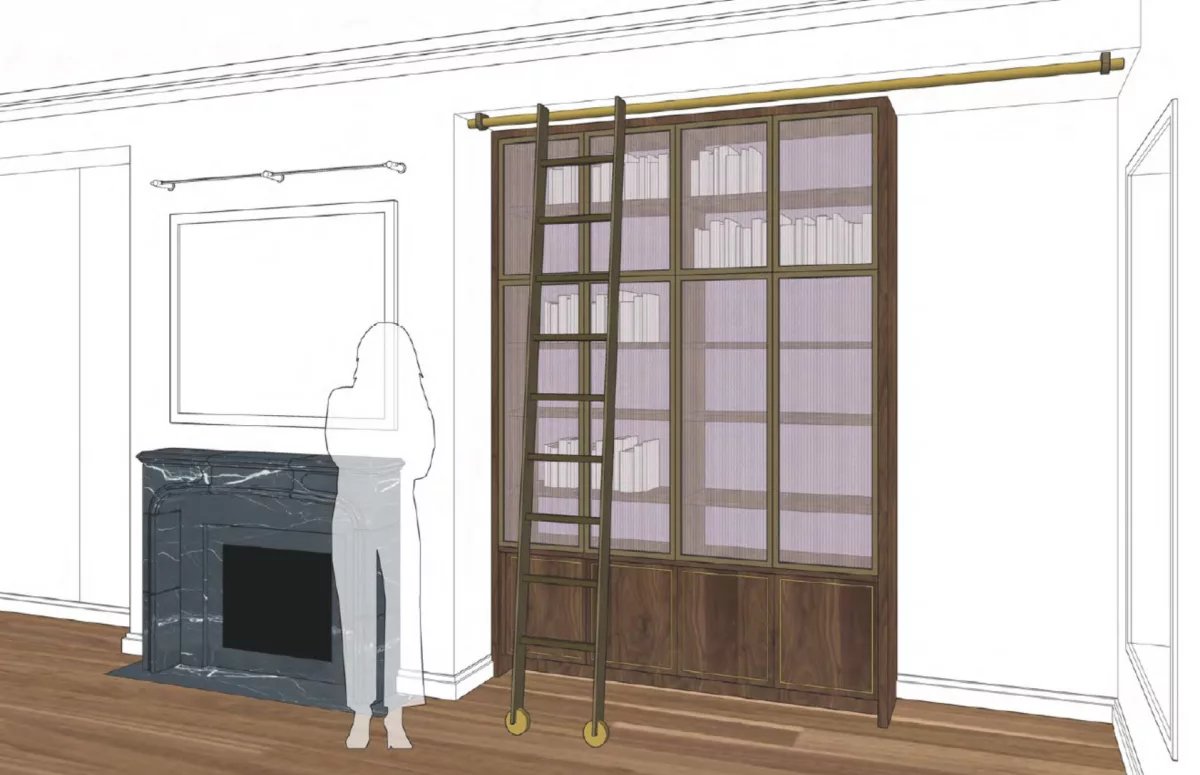 MILLWORK BOOKCASE DESIGN DRAWINGS