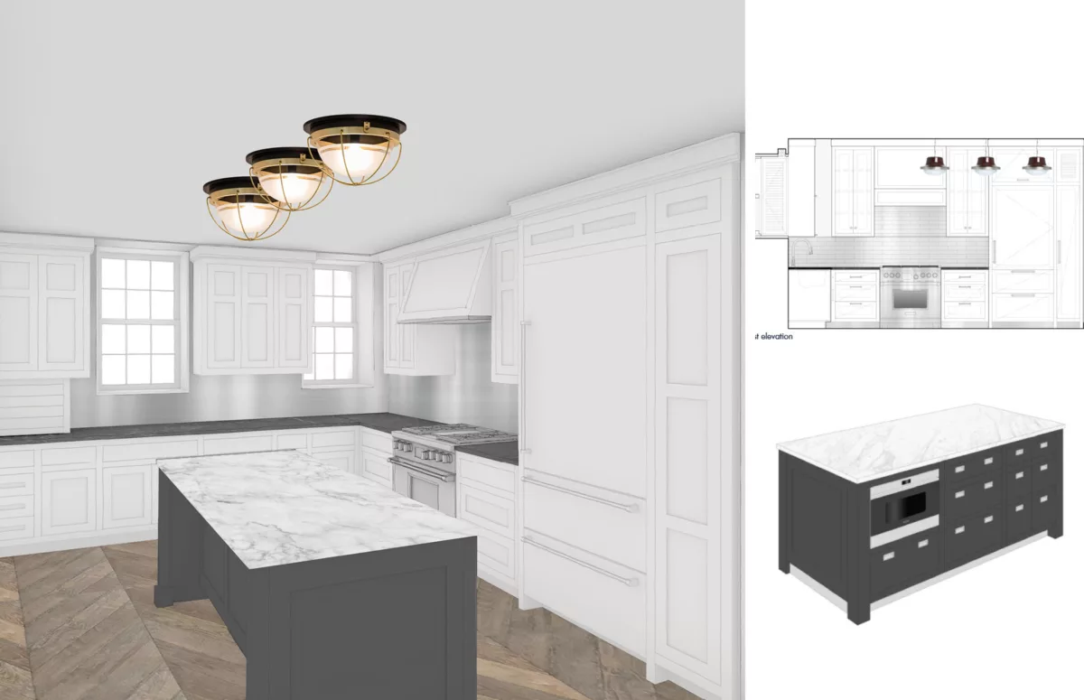 CLASSIC NEUTRAL KITCHEN DESIGN DRAWINGS