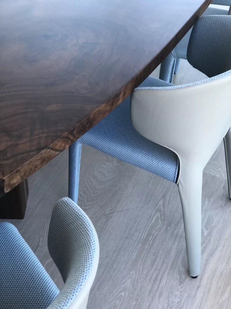 Detail of chair and table materials